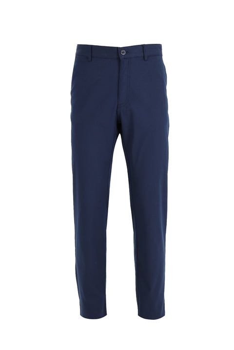Orta Lacivert Relaxed Fit Rahat Kesim Kuşgözü Likralı Kanvas / Chino Pantolon