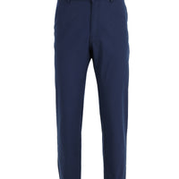 Orta Lacivert Regular Fit Standart Kesim Kuşgözü Likralı Kanvas / Chino Pantolon