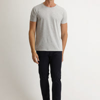 Dark Navy Relaxed Fit Eyelet Lycra Canvas / Chino Trousers