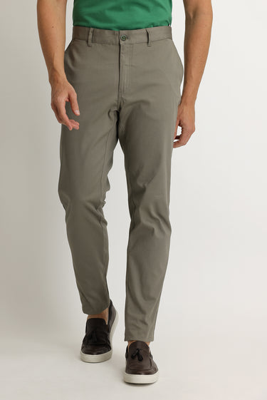 Çağla Yeşili Relaxed Fit Rahat Kesim Kuşgözü Likralı Kanvas / Chino Pantolon