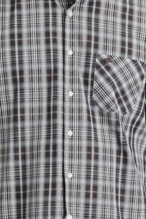 Orta Kahve Uzun Kol Regular Fit Ekose Gömlek