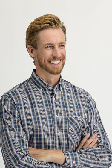 Koyu Bordo Uzun Kol Regular Fit Ekose Gömlek