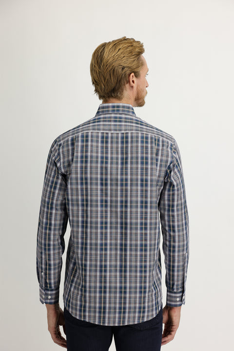 Koyu Bordo Uzun Kol Regular Fit Ekose Gömlek