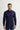 Orta Lacivert Uzun Kol Slim Fit Dar Kesim Oxford Gömlek