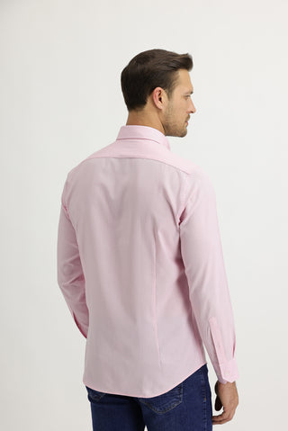 Pembe Uzun Kol Slim Fit Dar Kesim Oxford Gömlek