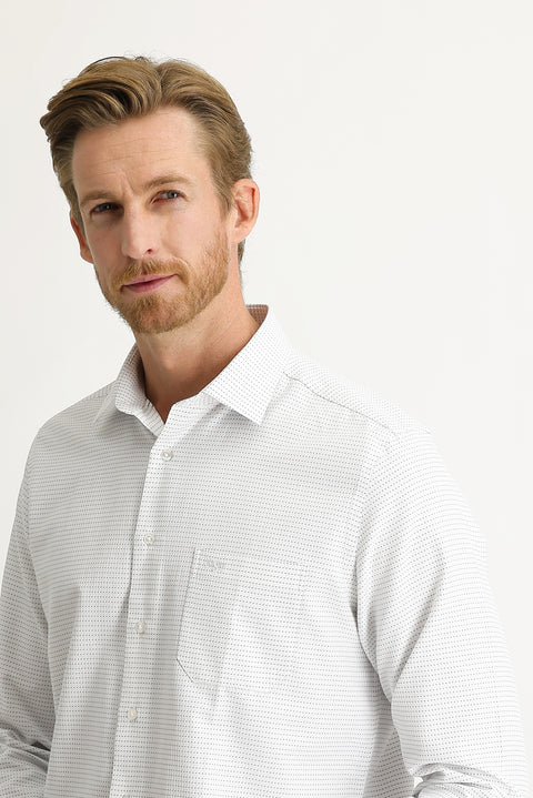 Siyah Uzun Kol Klasik Desenli Gömlek