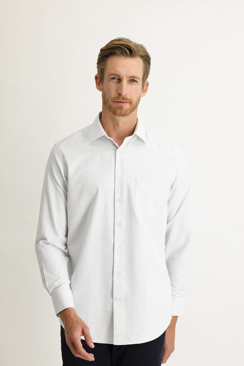 Siyah Uzun Kol Klasik Desenli Gömlek