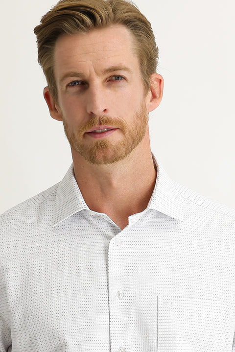 Koyu Mavi  Uzun Kol Klasik Desenli Gömlek