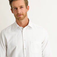 Orta Bej Uzun Kol Klasik Desenli Gömlek