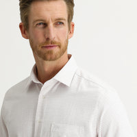 Koyu Kırmızı Uzun Kol Klasik Desenli Gömlek