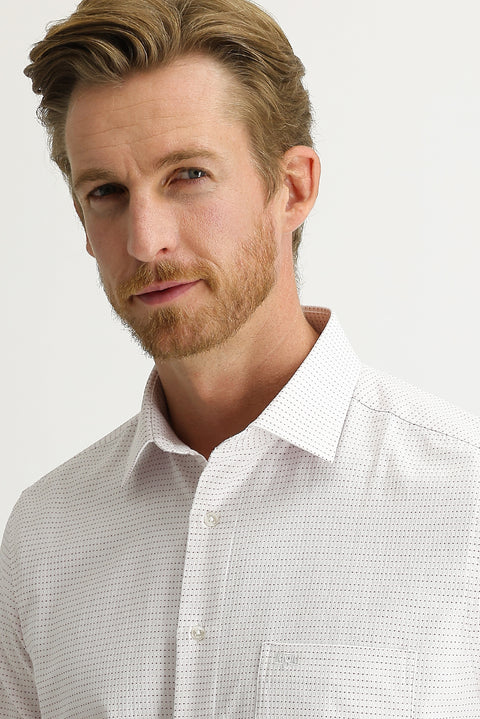 Koyu Kırmızı Uzun Kol Klasik Desenli Gömlek