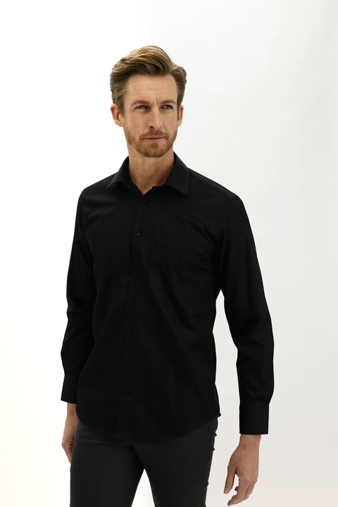 Black Long Sleeve Non-Iron Classic Shirt