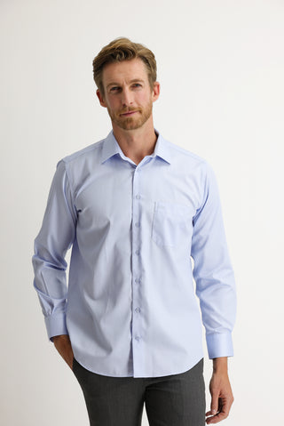  Uçuk Mavi Uzun Kol Non Iron Klasik Gömlek