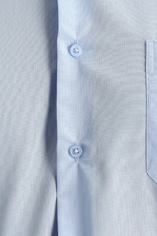  Uçuk Mavi Uzun Kol Klasik Pamuklu Gömlek