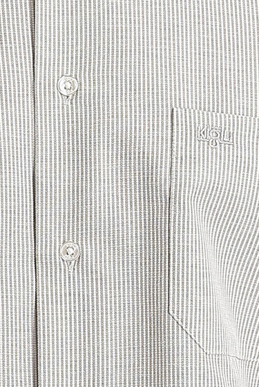 Açık Kahve  Uzun Kol Klasik Çizgili Gömlek