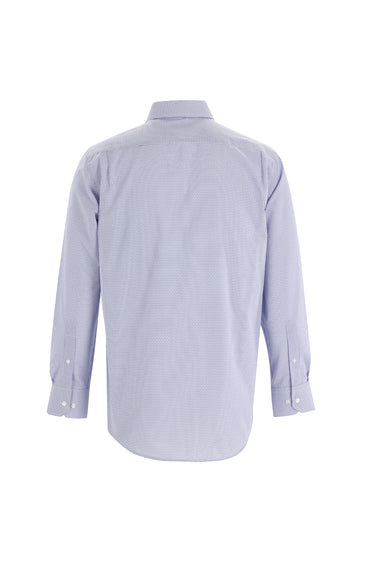 Koyu Lacivert Uzun Kol Regular Fit Ekose Gömlek