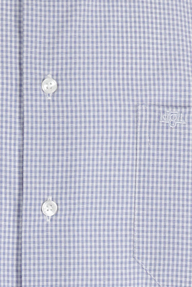 Koyu Lacivert Uzun Kol Regular Fit Ekose Gömlek