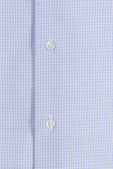 Uçuk Mavi Uzun Kol Regular Fit Ekose Gömlek