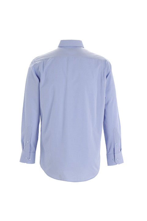 Açık Mavi Uzun Kol Regular Fit Ekose Gömlek