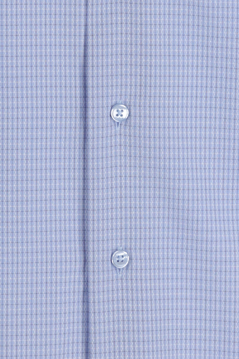 Açık Mavi Uzun Kol Regular Fit Ekose Gömlek
