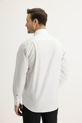  Beyaz Ata Yaka Klasik Pamuk Gömlek