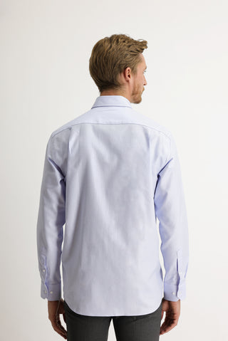  Açık Mavi Uzun Kol Regular Fit Oxford Pamuk Düğmeli Yaka Gömlek