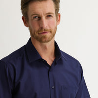 Dark Navy Short-Sleeve Regular Fit Shirt