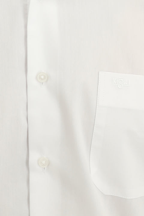 White Short-Sleeve Regular Fit Shirt