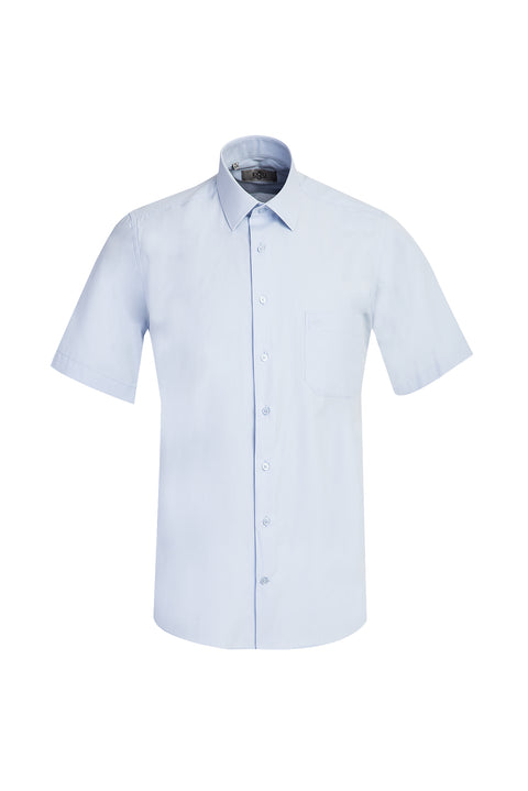 Light Blue Short-Sleeve Regular Fit Shirt