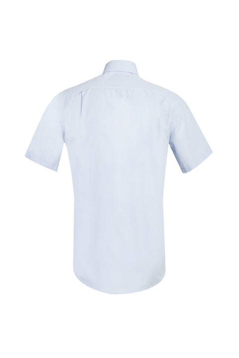Light Blue Short-Sleeve Regular Fit Shirt
