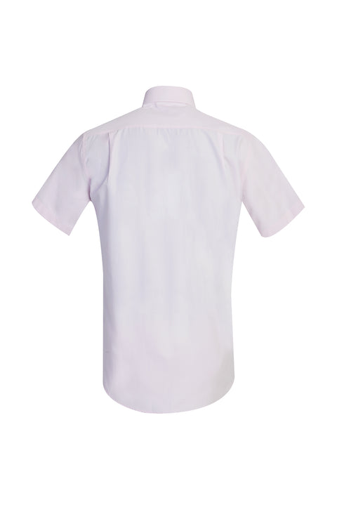 Dusty Pink Short-Sleeve Regular Fit Shirt