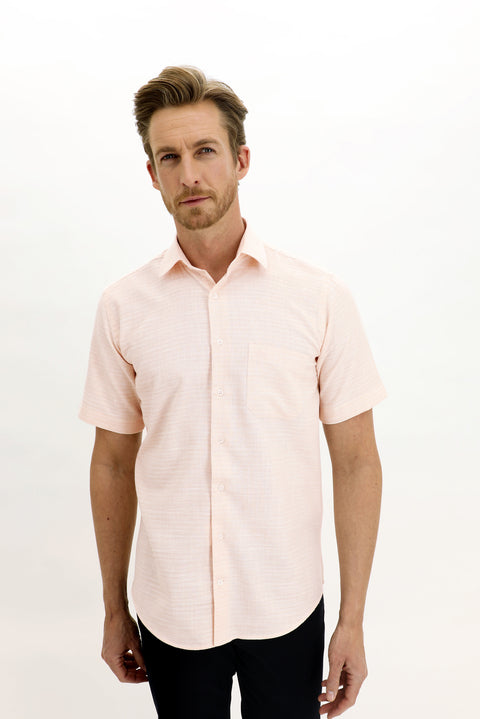 Yavru Ağzı Kısa Kol Regular Fit Desenli Spor Gömlek