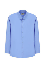 Lila Uzun Kol Slim Fit Dar Kesim Klasik Non Iron Saten Pamuklu Gömlek