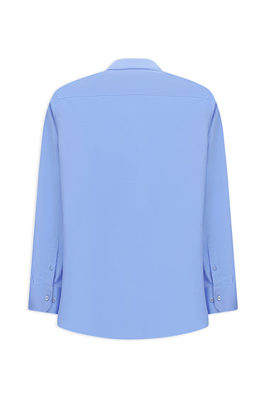  Açık Mavi Uzun Kol Slim Fit Dar Kesim Klasik Su İtici Leke Tutmaz 4 Mevsim Pamuk Gömlek