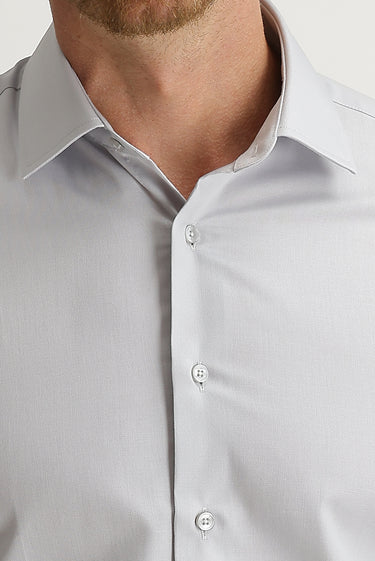  Orta Gri Uzun Kol Slim Fit Dar Kesim Non Iron Gömlek