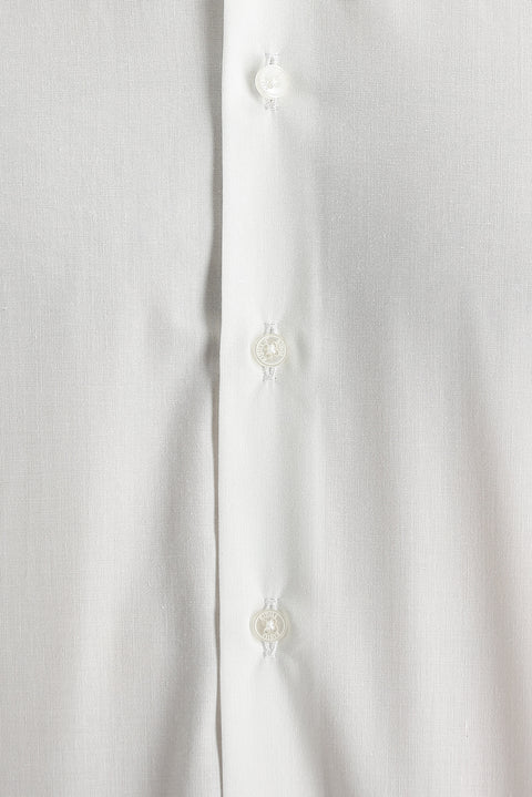 Beyaz Uzun Kol Slim Fit Dar Kesim Klasik Pamuklu Gömlek