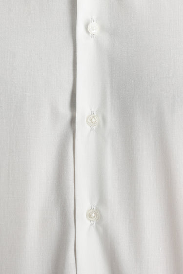Beyaz Uzun Kol Slim Fit Dar Kesim Klasik Pamuklu Gömlek