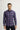 Koyu Lacivert Uzun Kol Ekose Slim Fit Dar Kesim Gömlek