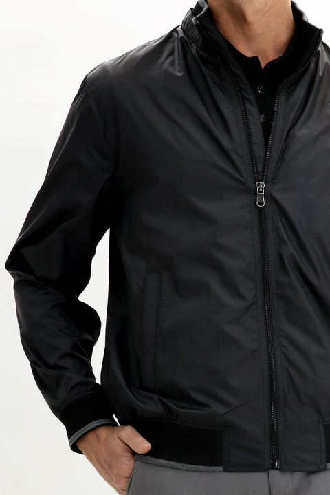 Siyah Mevsimlik Ribanalı Mont