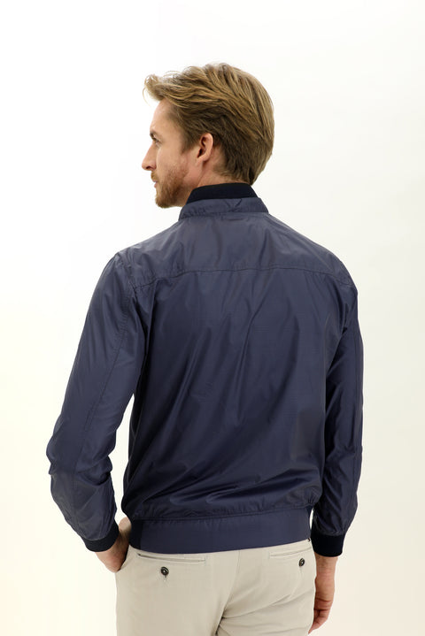 Koyu Lacivert Mevsimlik Ribanalı Mont