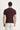 Koyu Bordo Bisiklet Yaka Slim Fit Dar Kesim Nakışlı Tişört