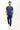  Koyu İndigo Bisiklet Yaka Slim Fit Dar Kesim Pamuk Tişört
