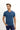  Koyu İndigo Bisiklet Yaka Slim Fit Dar Kesim Pamuk Tişört