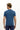 Koyu İndigo Bisiklet Yaka Slim Fit Dar Kesim Pamuk Tişört