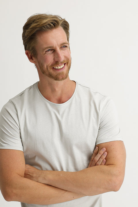 Taş Bisiklet Yaka Slim Fit Dar Kesim Pamuk Tişört