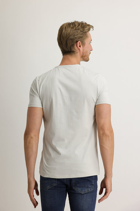 Taş Bisiklet Yaka Slim Fit Dar Kesim Pamuk Tişört