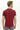 Açık Bordo Bisiklet Yaka Slim Fit Dar Kesim Pamuk Tişört