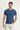  Koyu İndigo V Yaka Slim Fit Dar Kesim Nakışlı Tişört