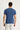  Koyu İndigo V Yaka Slim Fit Dar Kesim Nakışlı Tişört