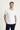 Beyaz V Yaka Slim Fit Dar Kesim Nakışlı Tişört